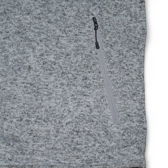 Ohio State Buckeyes Sweater Knit Full Zip Vest Heather Gray Fleece Body Warmer - Picture 4 of 9